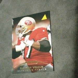 Bryant Young 1995 pinnacle rookie football card NFL San Francisco 49ers